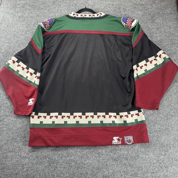Vintage Phoenix Coyotes Starter Jersey Men’s XL Black Embroidered 90s Kachina - Picture 5 of 12